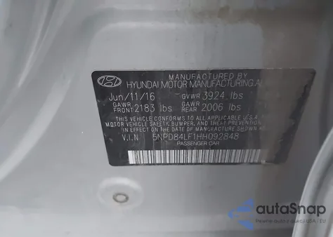 2017 Hyundai Elantra Se from USA, damaged, VIN 5NPD84LF1HH092848